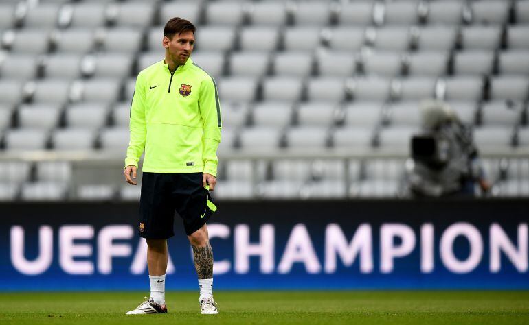 Messi, durante un entrenamiento