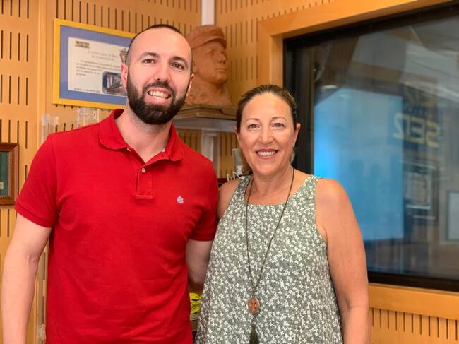 Antonio Pavón, creador de Plamby, y Eva Izquierdo, responsable de Comunicación de UGT Cádiz