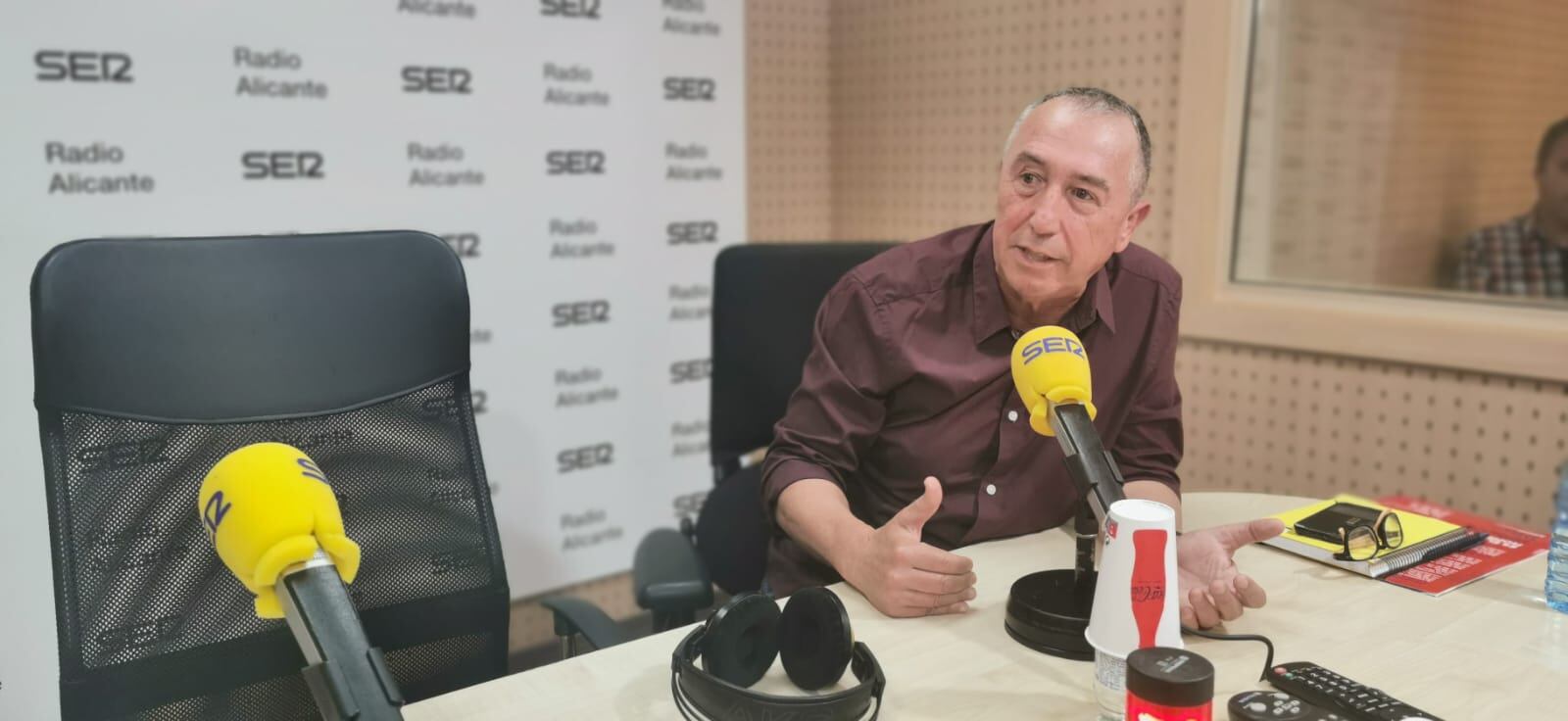 El diputado al Congreso por Compromís Joan Baldoví durante la entrevista en Hoy por Hoy Alicante en una imagen de archivo