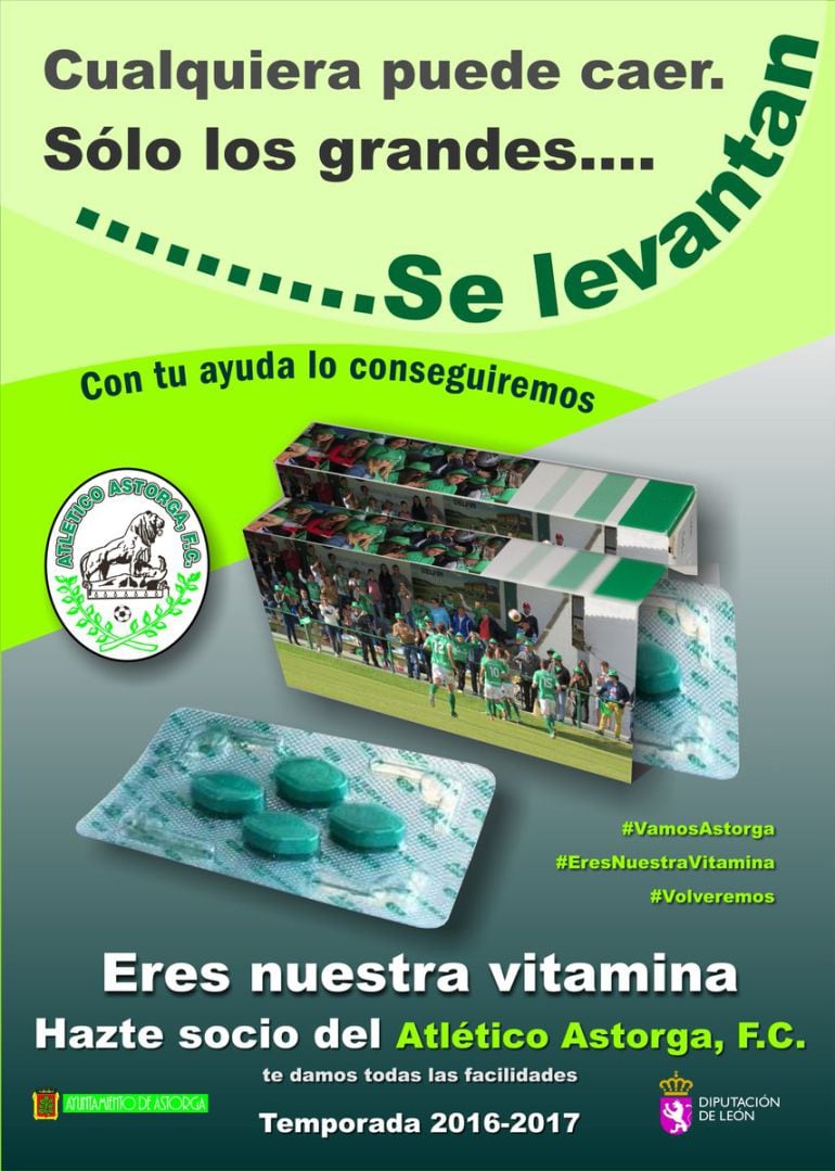 Cartel promocional de la campaña de socios