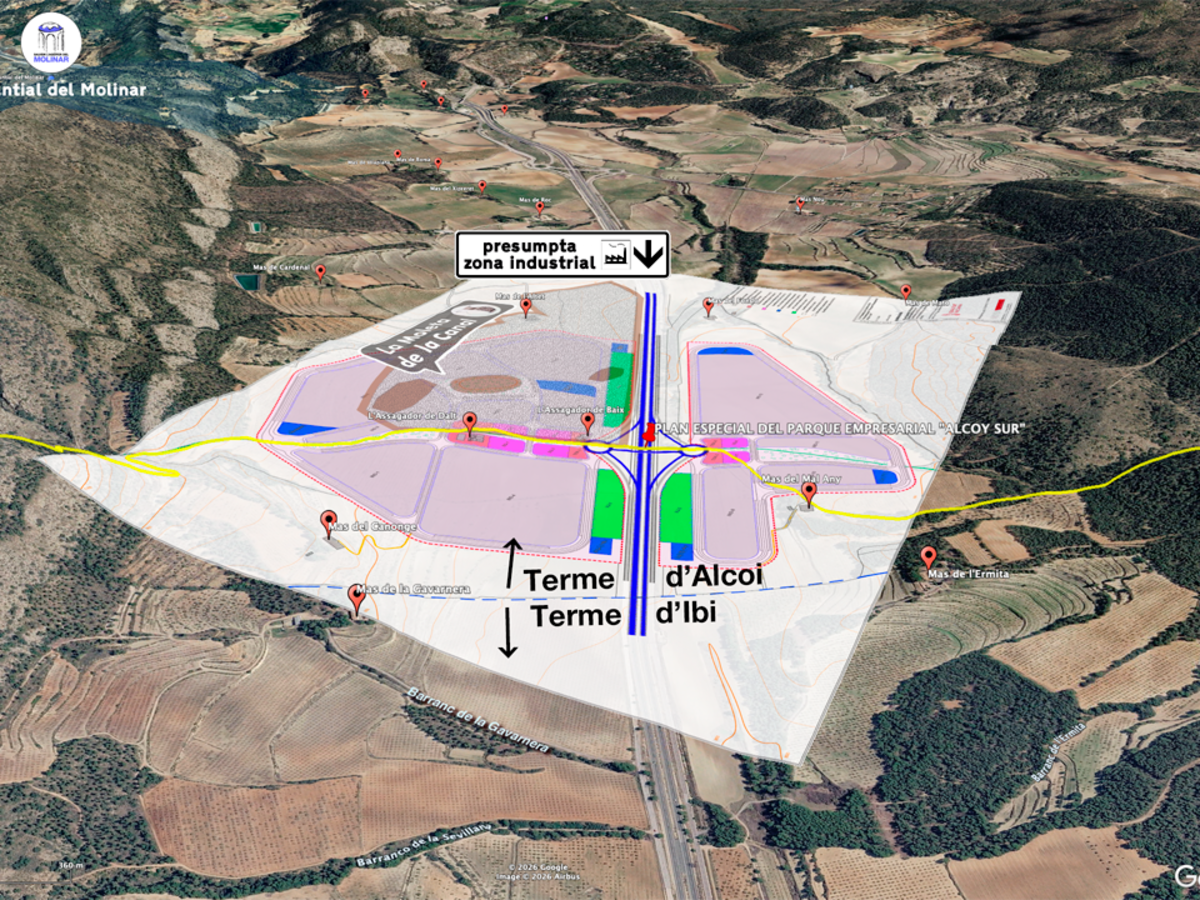 Ibi rechaza en bloque el proyecto de Alcoy Sur ante el riesgo de contaminación de sus acuíferos