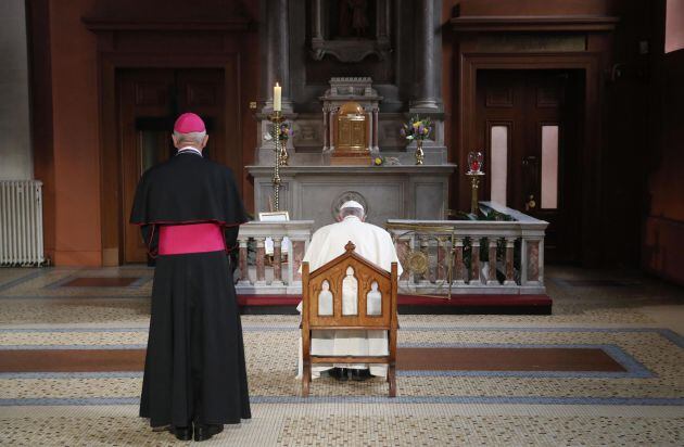 El papa Francisco en la catederal de St Mary&#039;s