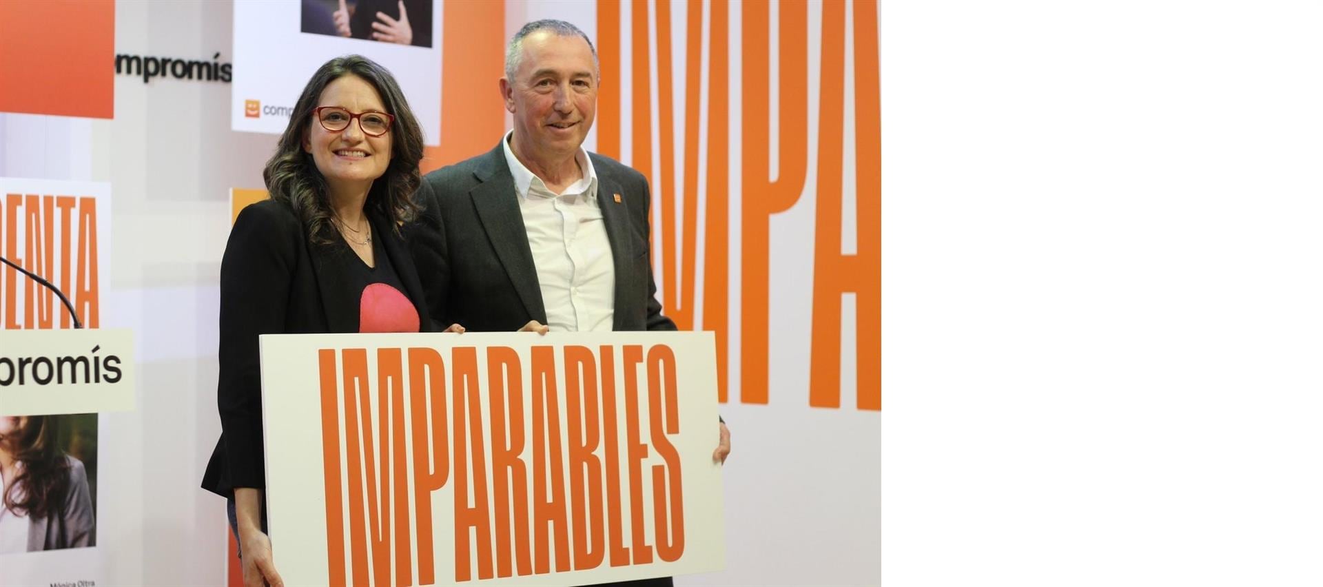 Joan Baldoví y Mónica Oltra en una imagen de archivo.