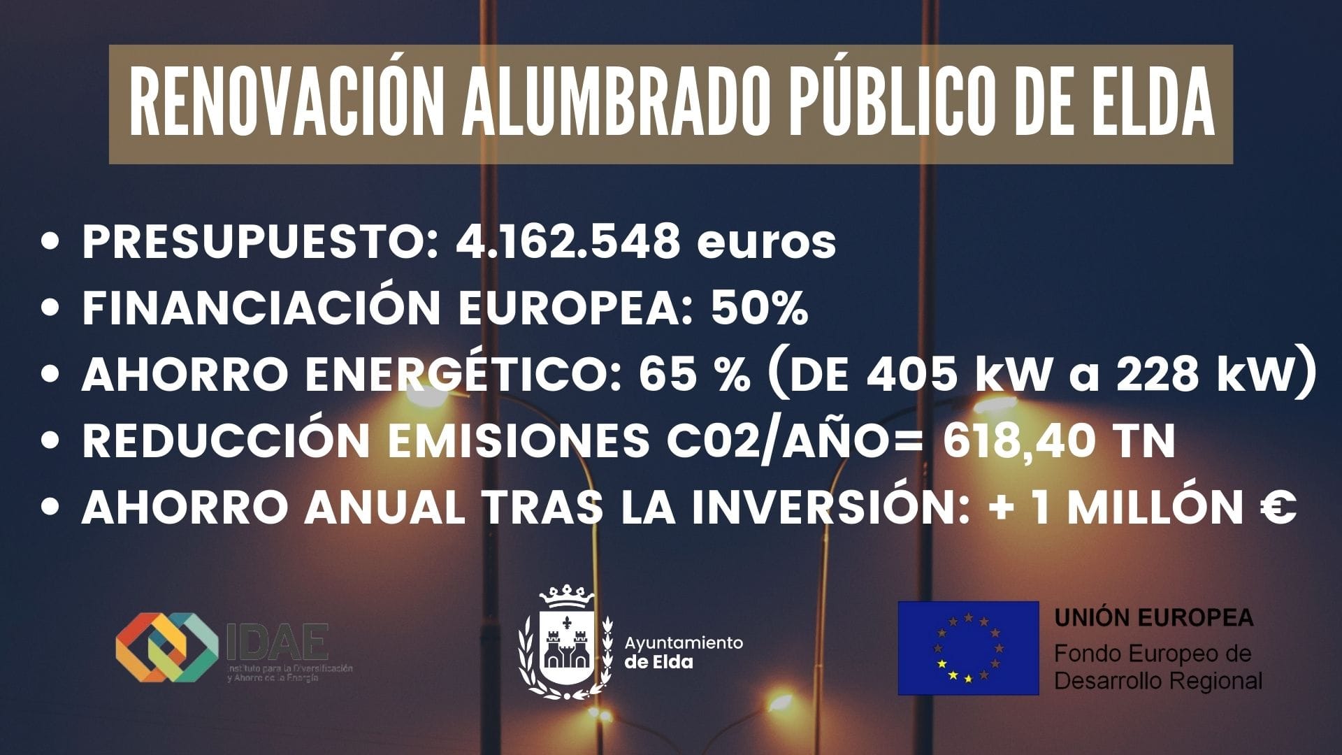 Renovación del alumbrado público de Elda