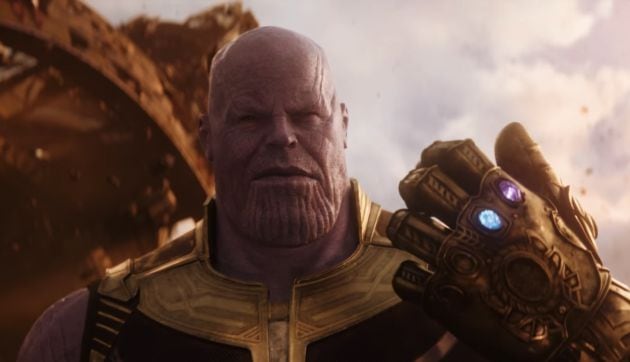 Thanos con el guantelete del Infinito.