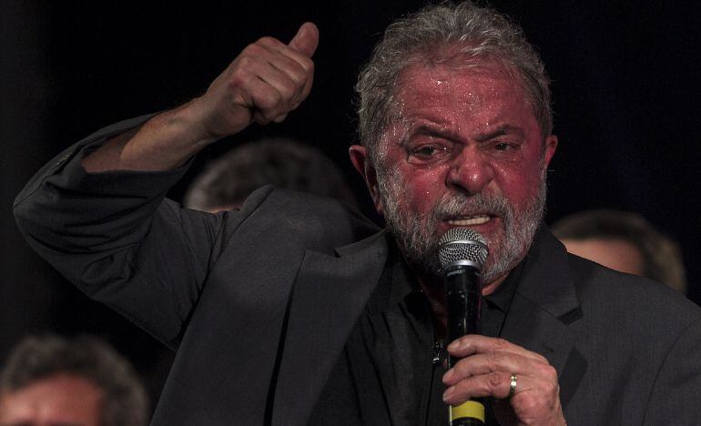 El expresidente brasileño, Luiz Inácio Lula da Silva,durante una fiesta en Río de Janeiro (Brasil) en febrero de 2016