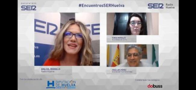 Momento del "Encuentro SER online: diálogos por la provincia" dedicado a la Sierra onubense