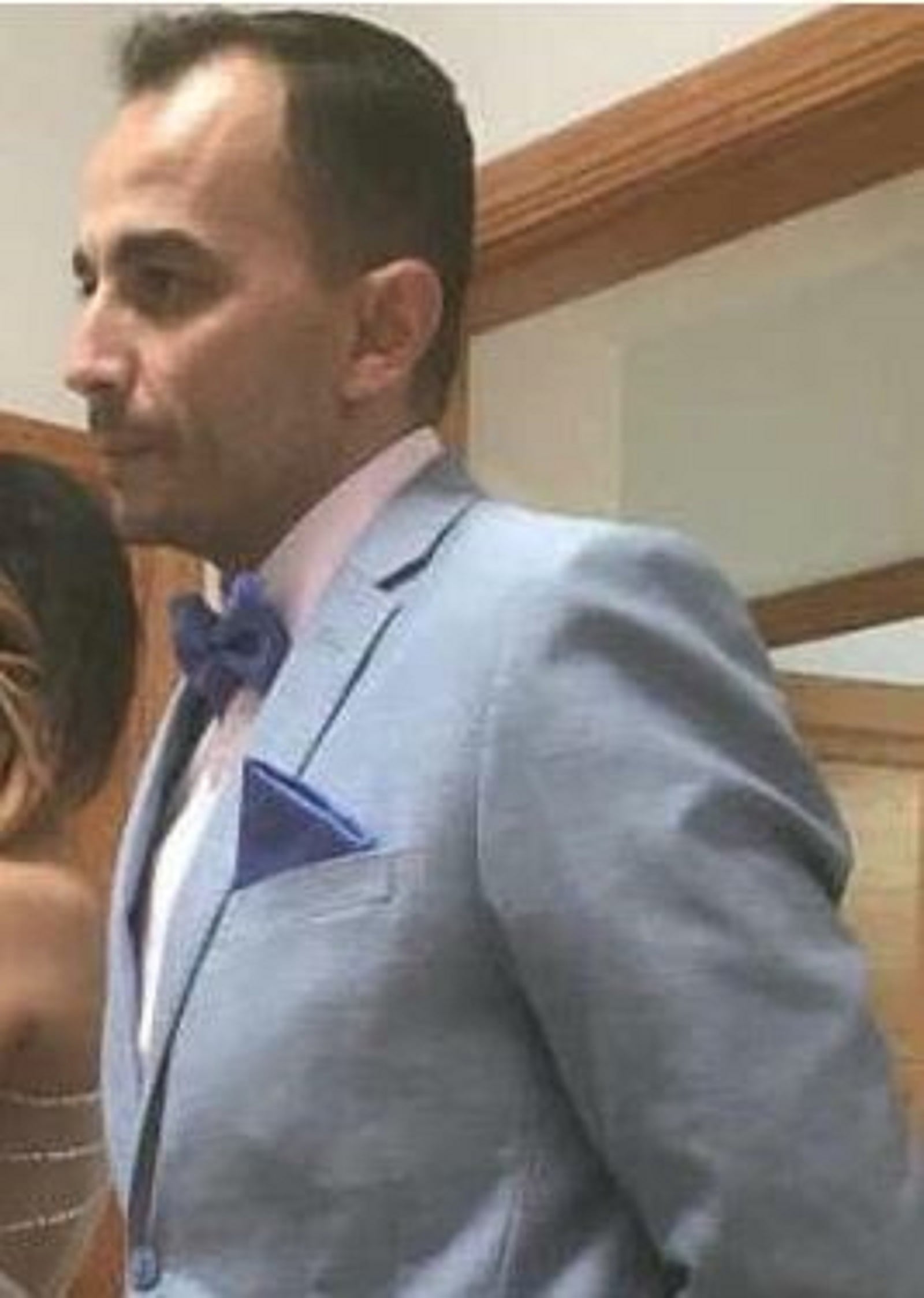 Raúl Díaz, marido de Romina, el día de la boda de ambos.