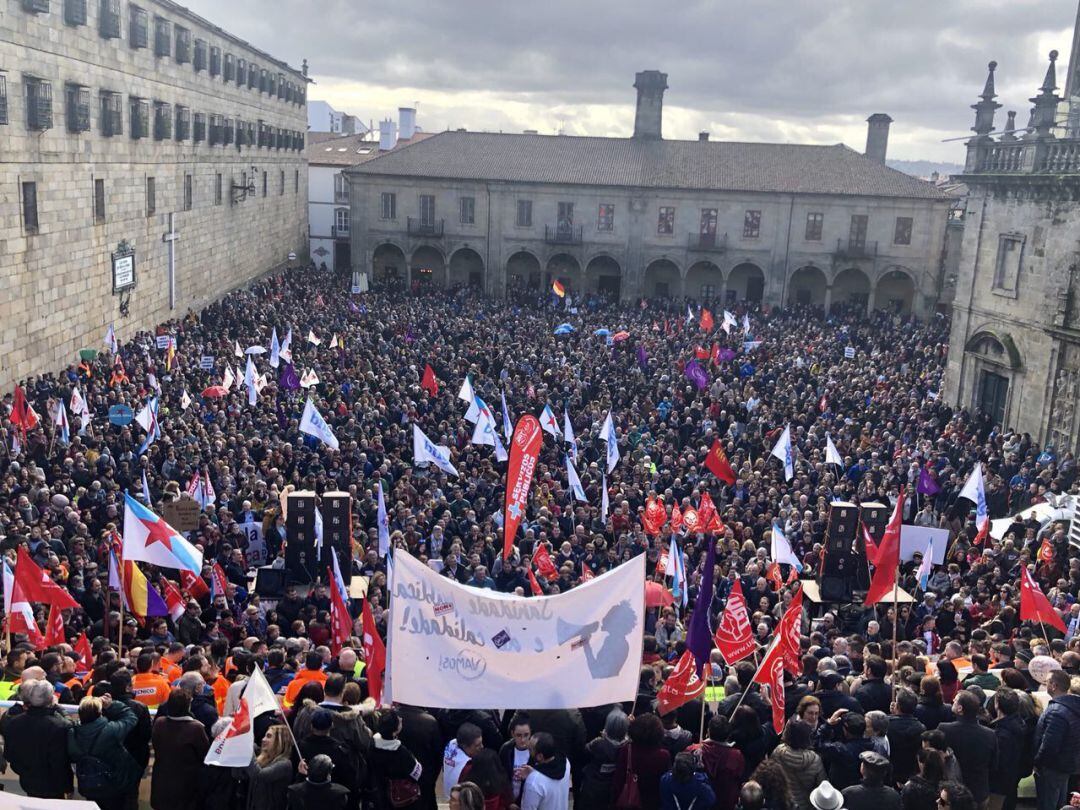 Manifestación en defensa da Sanidade Pública en Santiago de Compostela