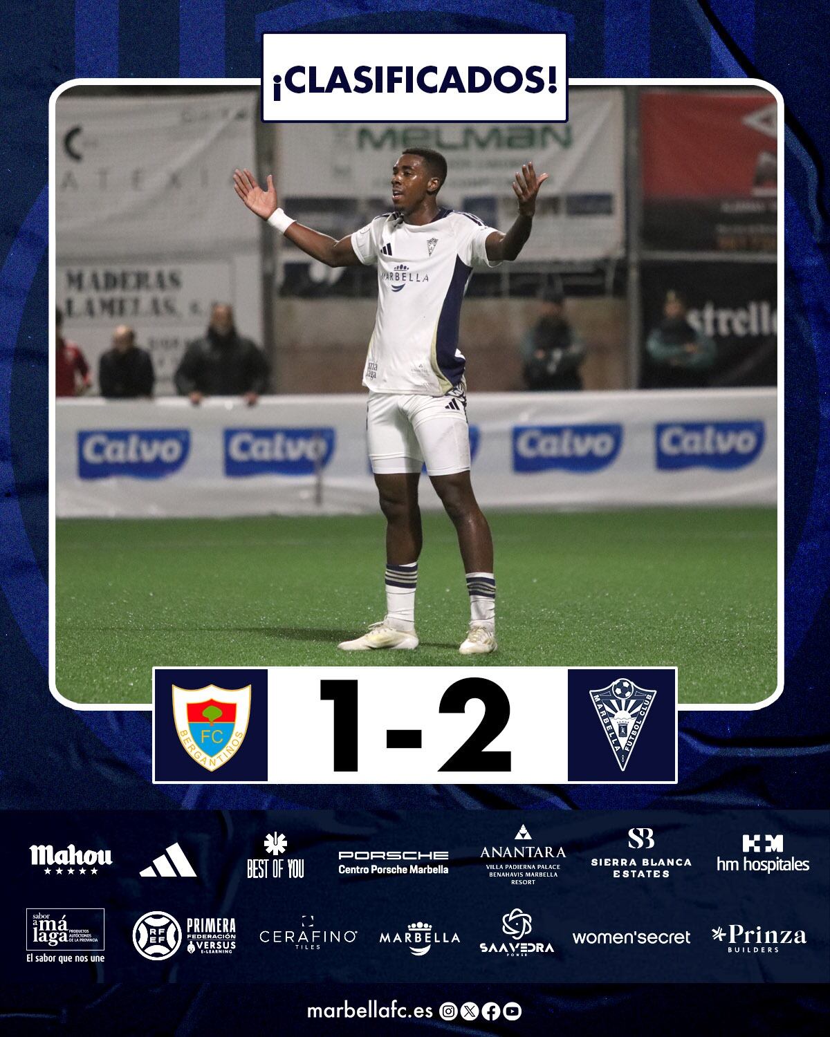 El Marbella de Primera RFEF se deshizo del Bergantiños de Segunda RFEF en la primera eliminatoria de la Copa del Rey