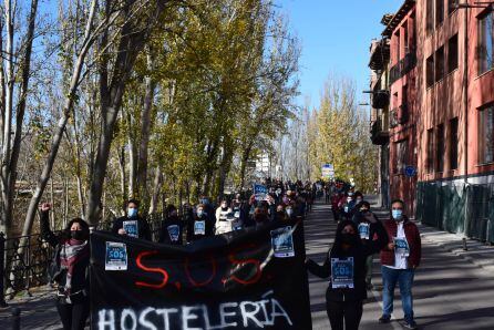 La marcha subió por la calle Postas hasta la plaza
