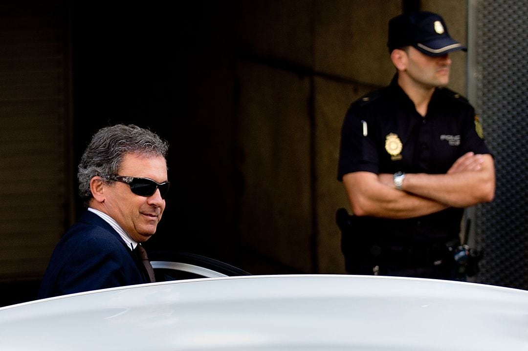 Jordi Pujol Jr. saliendo de la Audiencia Nacional.