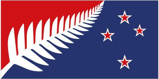 Silver Fern (Red, White and Blue).