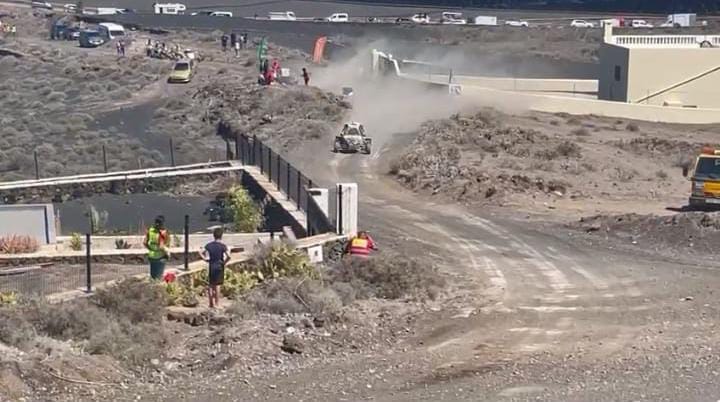 Tramo de un rally celebrado en Lanzarote.