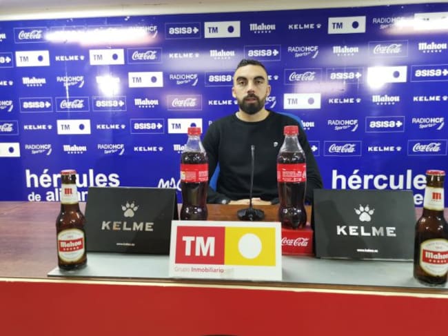 Carlos De Lerma en su presentación como jugador del Hércules