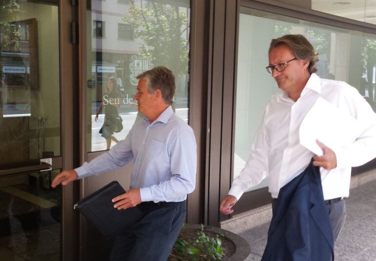 Higini Cierco entrant a la batllia el passat mes d'agost per declarar sobre el cas BPA.