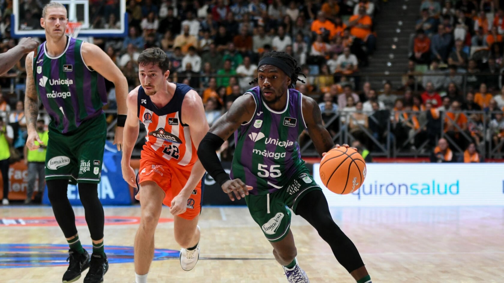 El base del Unicaja Kendrick Perry, el más valioso de su equipo en la victoria ante el Leyma Coruña