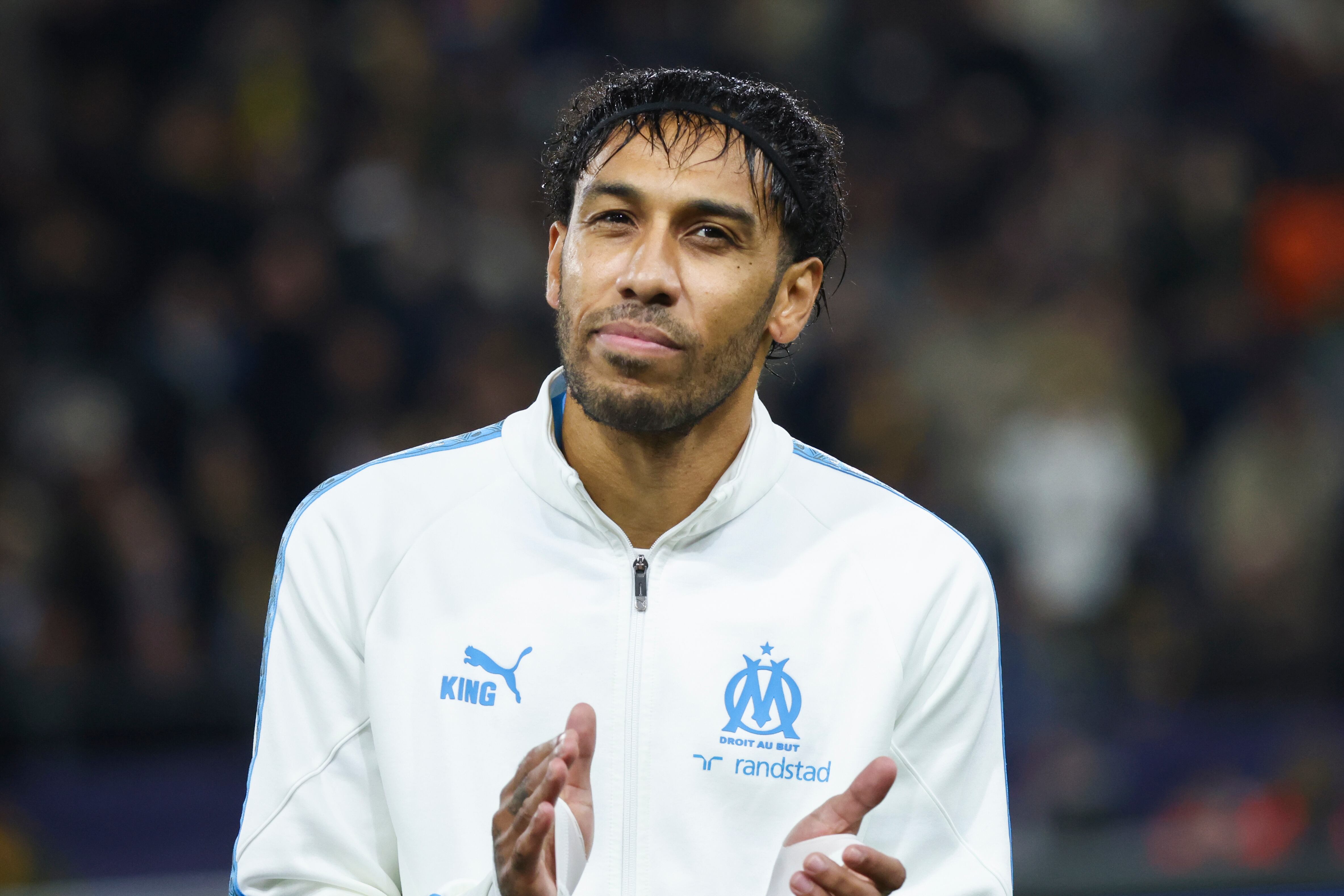 Aubameyang tras un partido con el Marsella