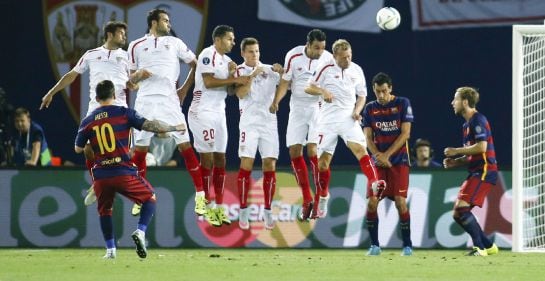 El segundo gol de Messi llegó cuando se había cumplido el primer cuarto de hora de la Supercopa de Europa.