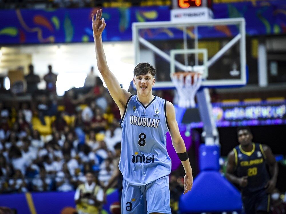 Agustín Ubal, con Uruguay durante la pasada AmeriCup