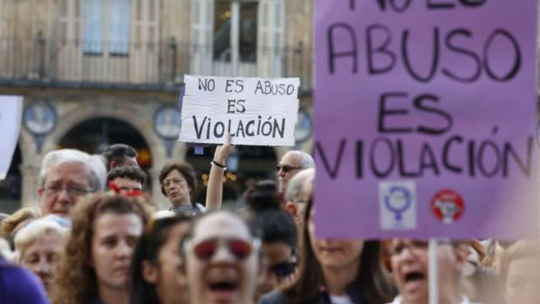 Manifestación en Salamanca contra la primera sentencia de la Manada