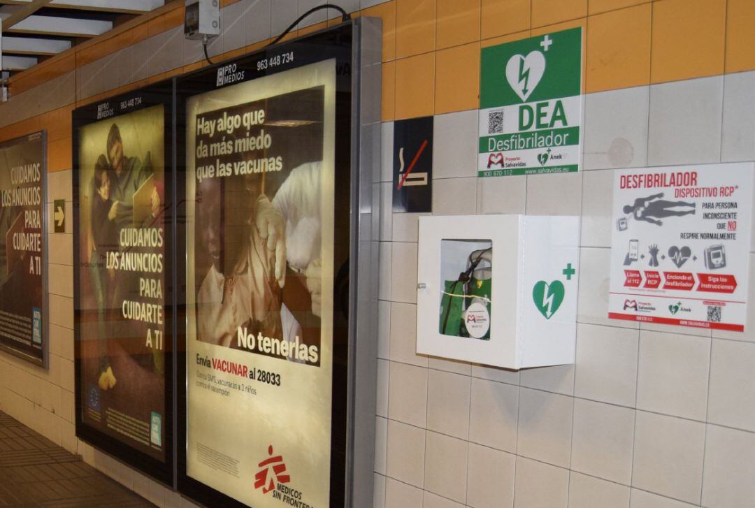 Desfibrilador en Metrovalencia