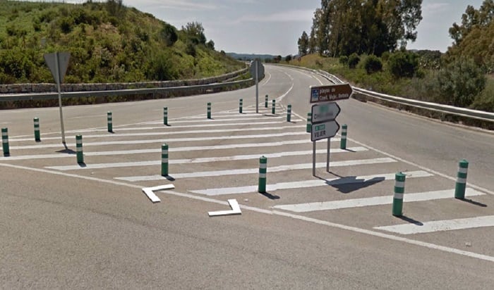 Punto de la A-390 donde ha ocurrido el accidente