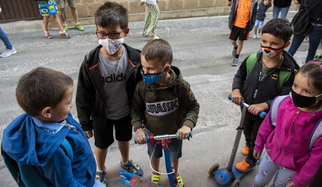 Los alumnos de Ollauri han podido ir este año al colegio sin salir del pueblo.