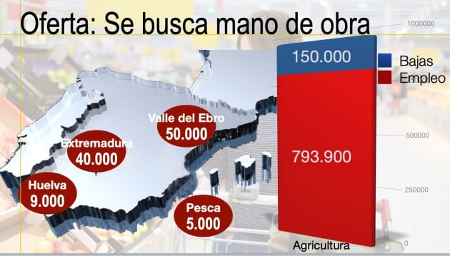 La agricultura busca mano de obra.