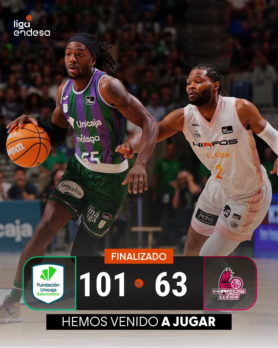 El Unicaja consiguió una nueva victoria ante el Hiopos Lleida en la Liga Endesa