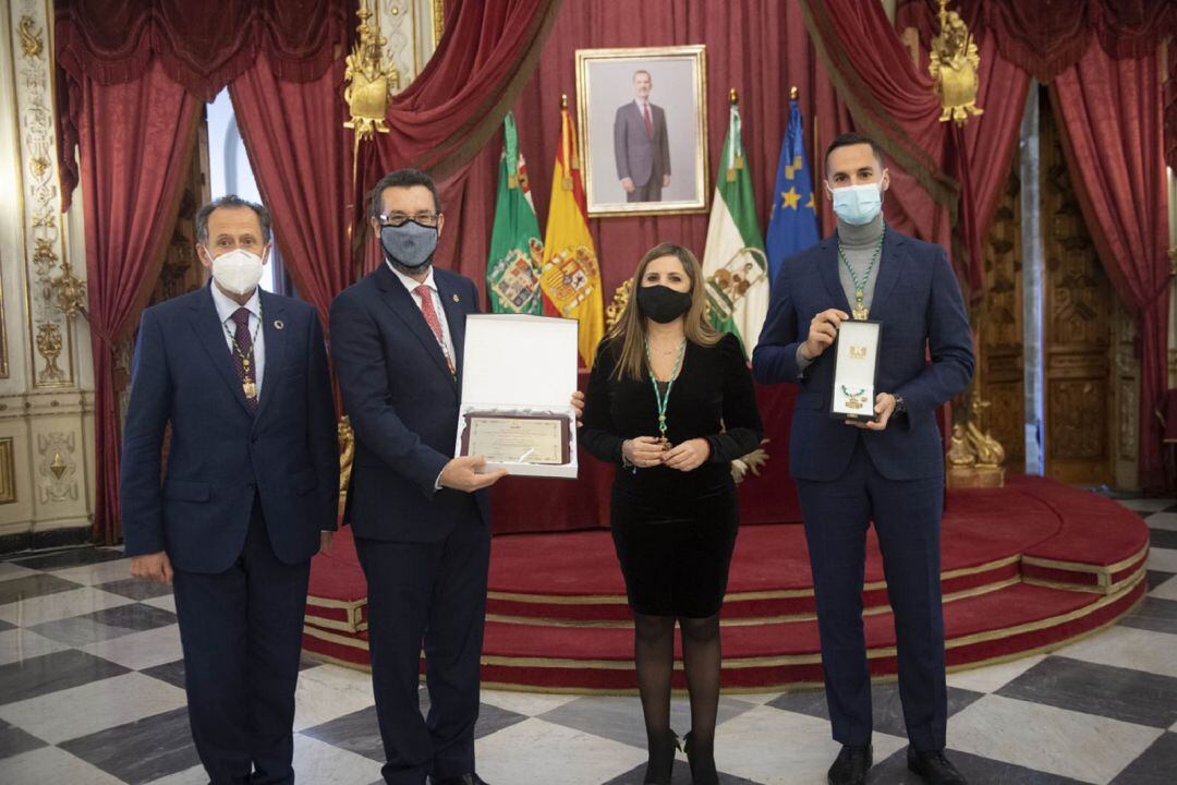 Franco durante la entrega de medallas.