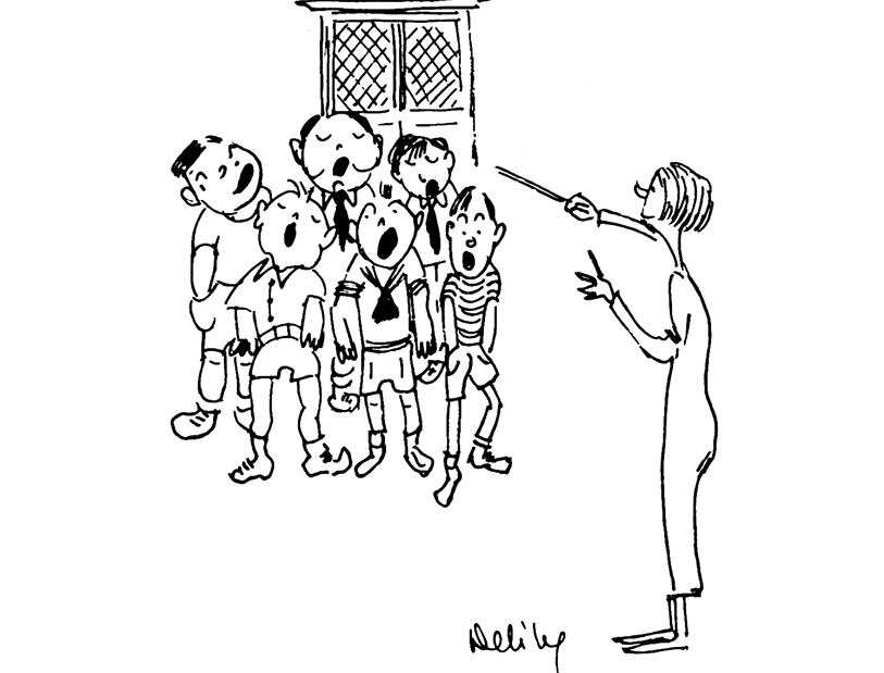 El coro de la escuela