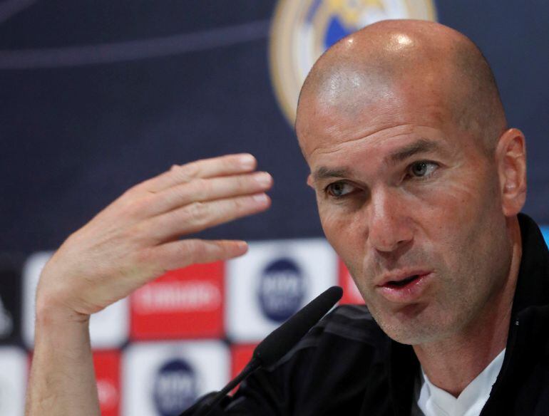 Zidane, en la sala de prensa