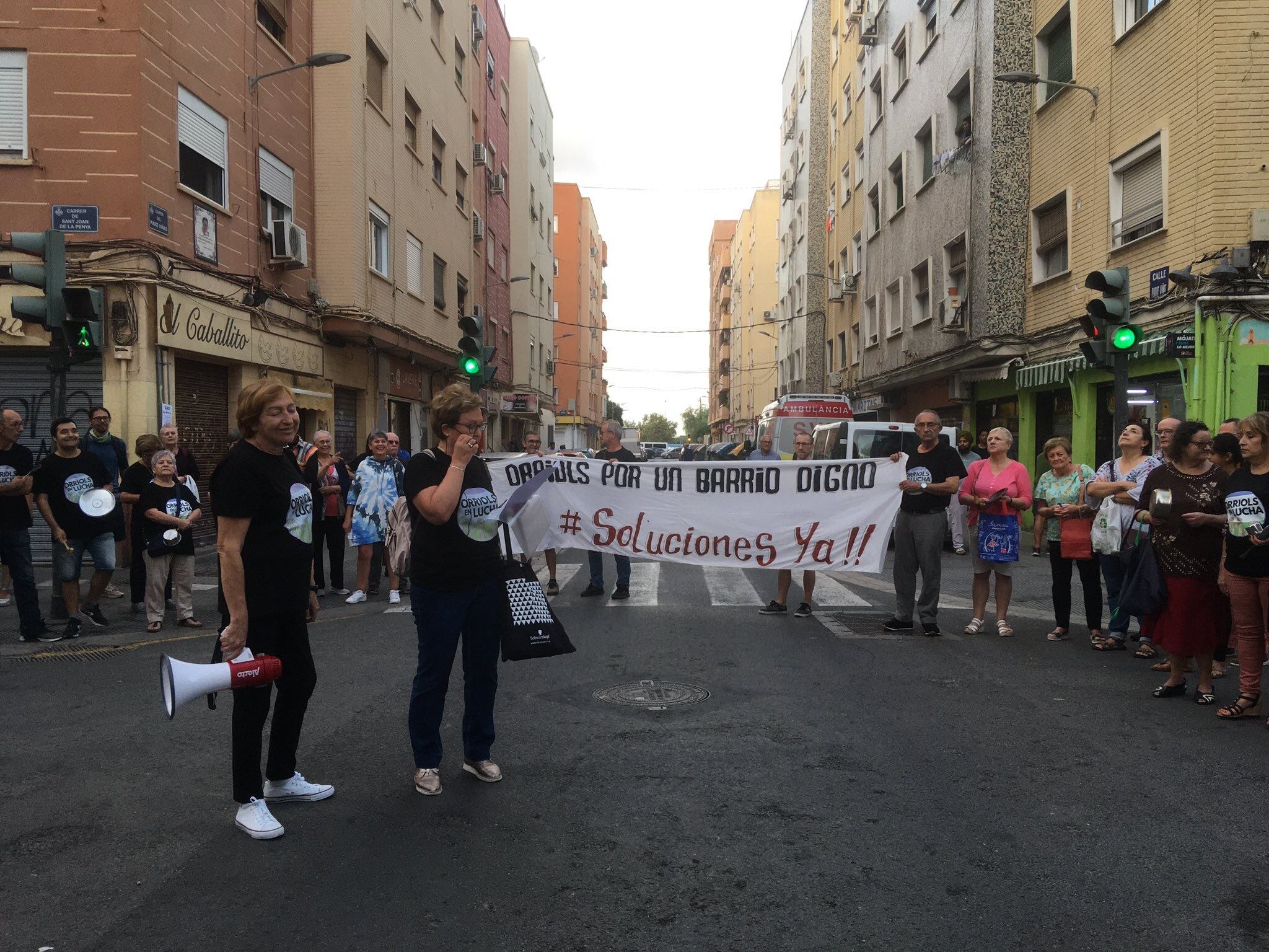 Protesta este miércoles en el barrio de Orriols