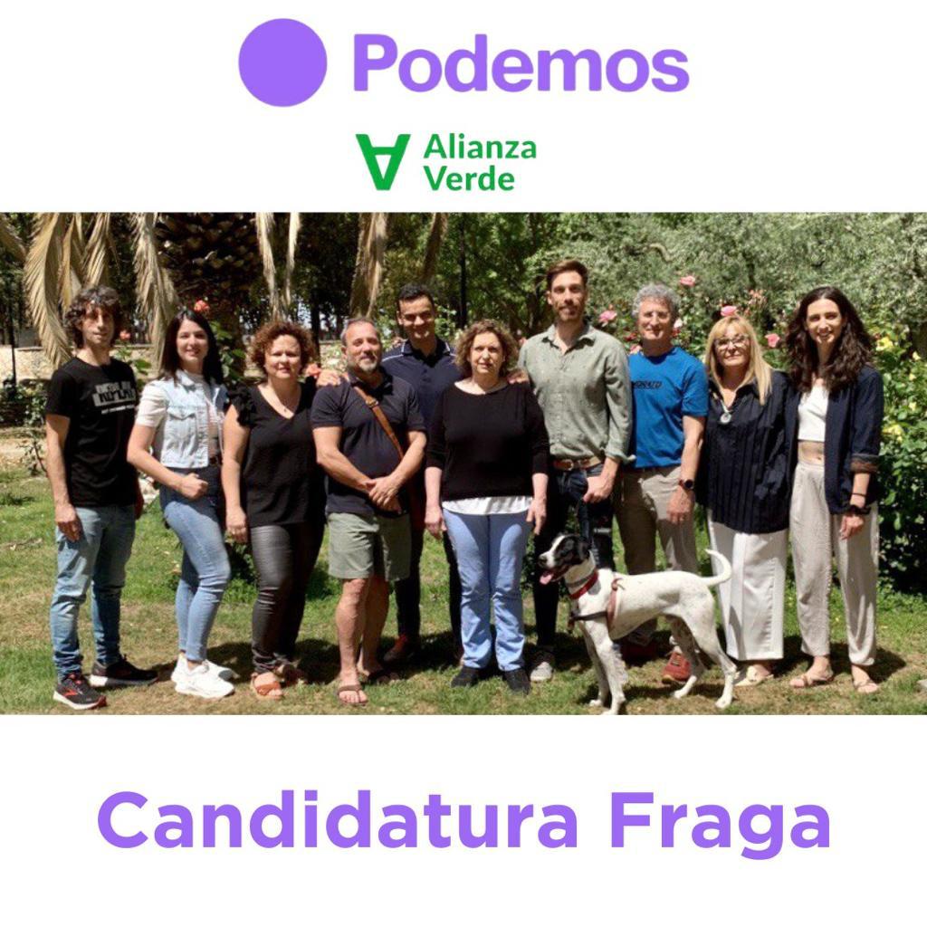 Candidatura de Podemos Alianza Verde en Fraga