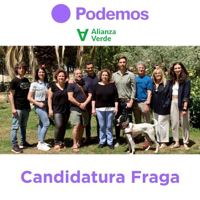 Candidatura de Podemos Alianza Verde en Fraga