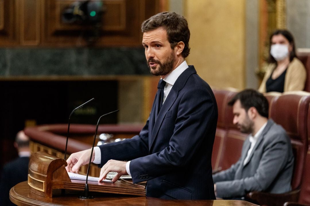 El presidente del Partido Popular, Pablo Casado.