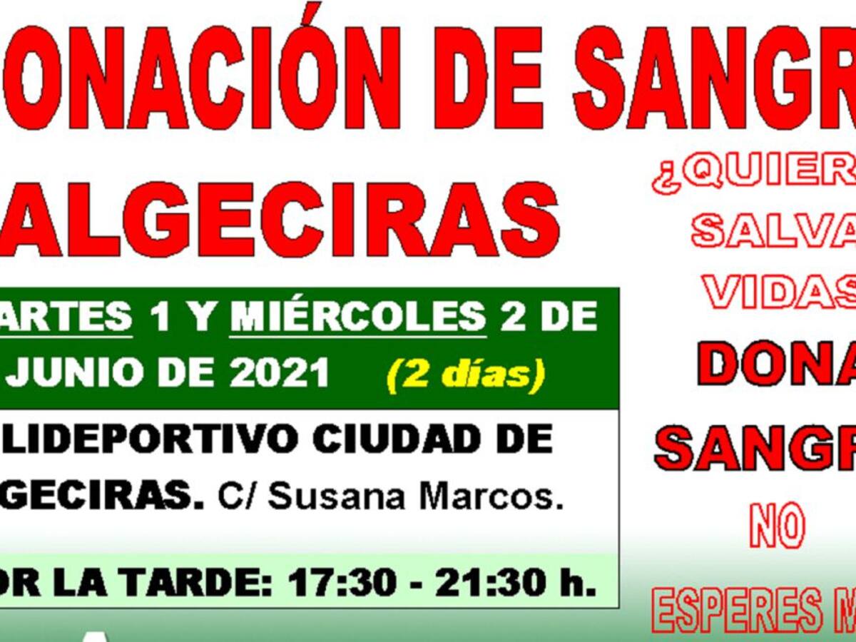El 'Ciudad de Algeciras' acoge este martes y miércoles una colecta de sangre