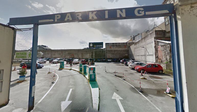 Uno de los parkings del casco histórico de Lugo