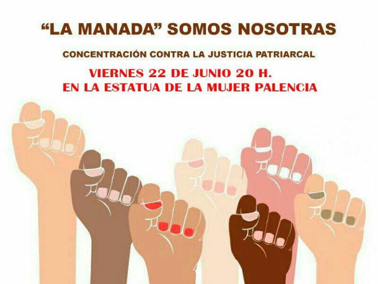 Cartel de la concentración convocada en Palencia para este viernes