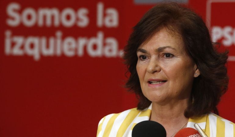 La secretaria de Igualdad del PSOE, Carmen Calvo.