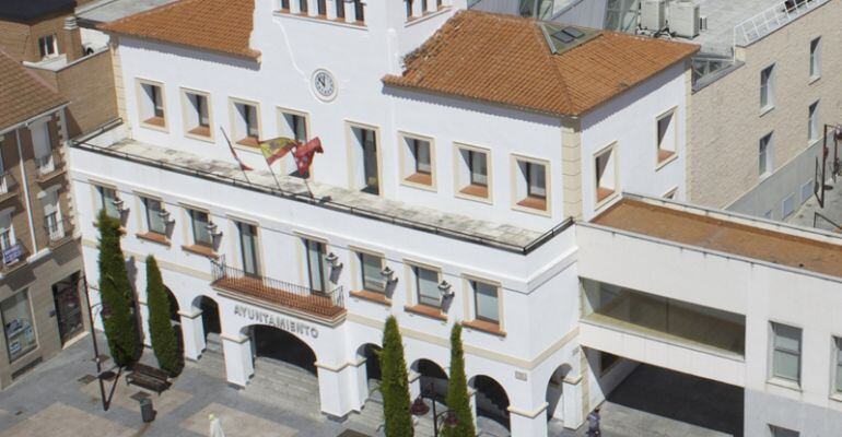 Vista aérea del edificio consistorial de Sanse