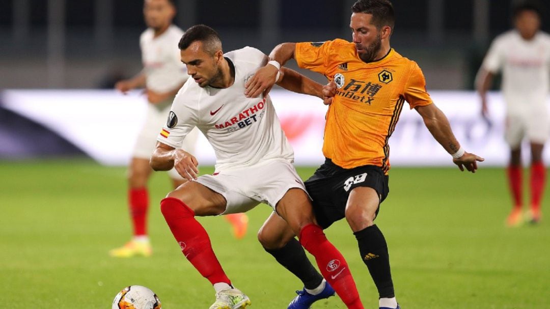 Joan Jordán, en el encuentro de Uefa Europa League frente al Wolverhampton.