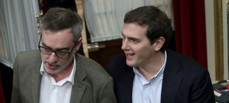 El líder de Ciudadanos Albert Rivera y el diputado de la misma formación José Manuel Villegas