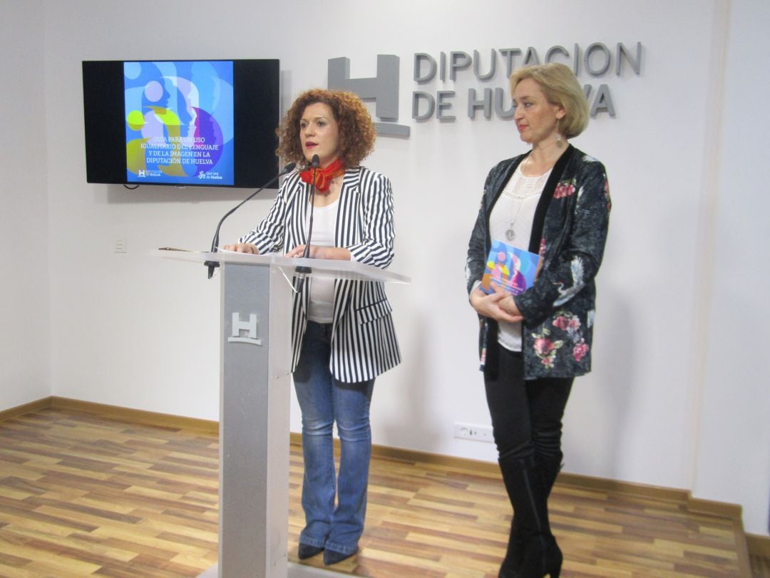 María Eugenia Limón y Susana Guerrero en la Diputación. 