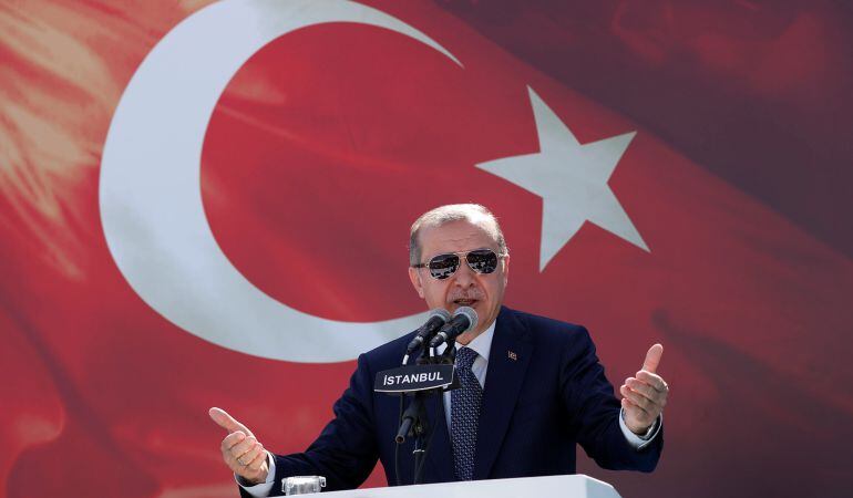 El presidente turco Tayyip Erdogan durante un discurso en Estambul.