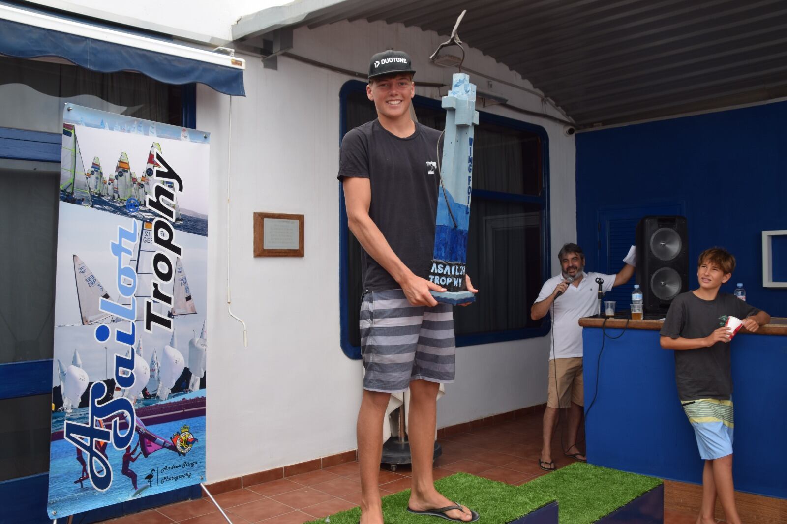 El lanzaroteño Manuel Morillo Fiestas tras ganar el III Asailor Trophy 2025.