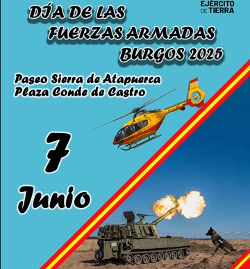 Cartel del Día de las Fuerzas Armadas de Burgos
