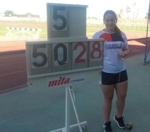 Clara de la Fuente sobrepasó los 50 mts. esta temporada