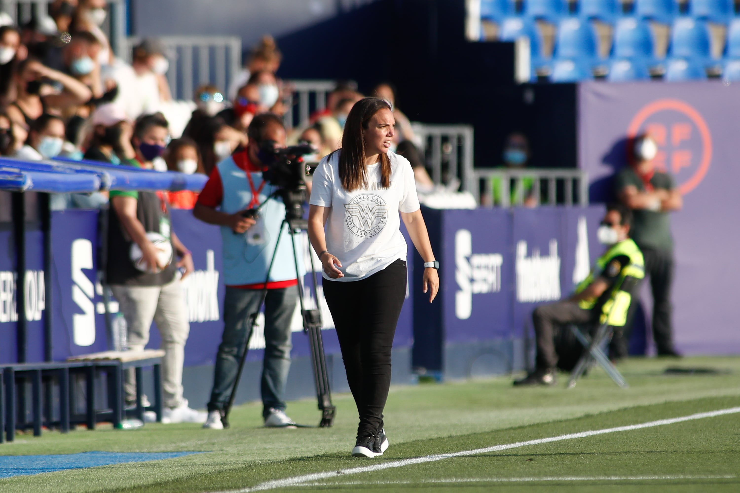 María Pry, durante un partido de la pasada campaña